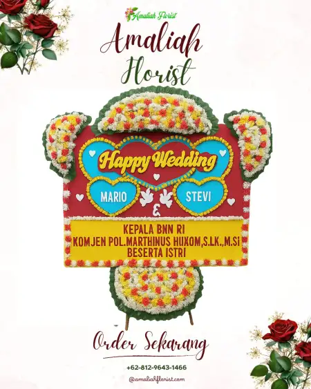 Papan Bunga Pernikahan Gedung Serbaguna Cibinong